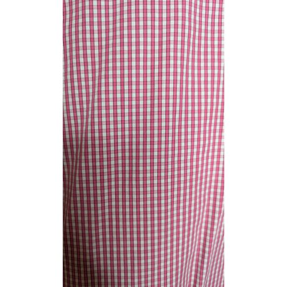 Peter Millar pink white check seaside finish long sleeve button down shirt XLG - Picture 3 of 8